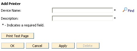 Add Printer Information